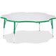 Jonti-Craft Berries Elementary Height Prism Six-Leaf Table - For - Table TopGreen, Laminated Top - Four Leg Base - 4 Legs - Heig