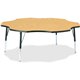 Jonti-Craft Berries Elementary Black Edge Six-leaf Table - For - Table TopBlack Oak, Laminated Top - Four Leg Base - 4 Legs - He