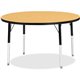 Jonti-Craft Berries Elementary Height Color Top Round Table - For - Table TopLaminated Round, Oak Top - Four Leg Base - 4 Legs -