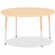 Jonti-Craft Berries Elementary Height. Maple Top/Edge Round Table - For - Table TopLaminated Round, Maple Top - Four Leg Base - 