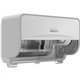 Kimberly-Clark Professional ICON Standard Roll Horizontal Toilet Paper Dispenser - Coreless - 2 x Roll - White Mosaic - Refillab