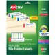 Avery Extra-Large File Folder Labels - 15/16" Width x 28 37/64 ft Length - Permanent Adhesive - Rectangle - Laser, Inkjet - Matt