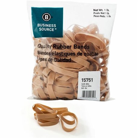 Business Source Quality Rubber Bands - Size: 84 - 3.5" Length x 0.5" Width - Sustainable - 150 / Pack - Rubber - Crepe