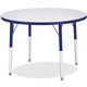 Jonti-Craft Berries Adult Height Color Edge Round Table - For - Table TopBlue Round, Laminated Top - Four Leg Base - 4 Legs - He