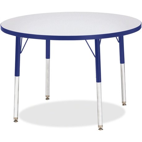 Jonti-Craft Berries Adult Height Color Edge Round Table - For - Table TopBlue Round, Laminated Top - Four Leg Base - 4 Legs - He