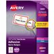 Avery Name Badge Label - 2 21/64" Width x 3 3/8" Length - Removable Adhesive - Rectangle - Laser, Inkjet - White, Red - Film - 8