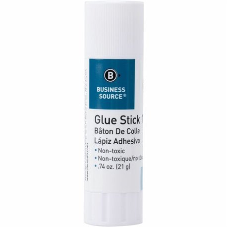 Business Source Glue Stick - 0.74 oz - 1 Each - White