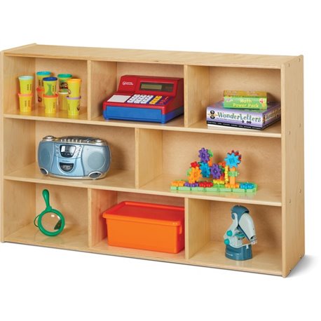 young Time 3-Shelf Storage Unit - 8 Compartment(s) - 3 Shelf(ves) - 31.5" Height x 48" Width x 12" Depth - Rounded Corner, Eco-f