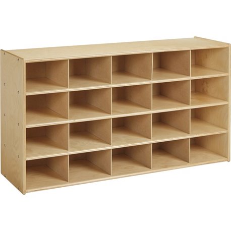 young Time Cubbie Storage Unit - 20 Compartment(s) - 26.5" Height x 48" Width x 15" Depth - Rounded Corner, Eco-friendly, UV Res