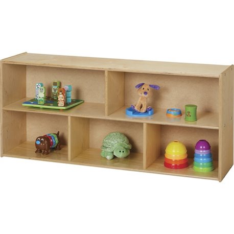 young Time 2-shelf Storage Unit - 2 Shelf(ves) - 21.5" Height x 48" Width x 12" Depth - Rounded Edge, Durable, Laminated, Easy t