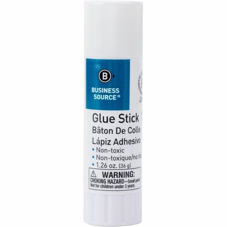 Business Source Glue Stick - 1.26 oz - 1 Each - White