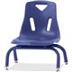 Jonti-Craft Berries Stacking Chair - Steel Frame - Four-legged Base - Blue - Polypropylene - 1 Each