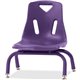 Jonti-Craft Berries Stacking Chair - Steel Frame - Four-legged Base - Purple - Polypropylene - 1 Each