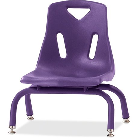 Jonti-Craft Berries Stacking Chair - Steel Frame - Four-legged Base - Purple - Polypropylene - 1 Each