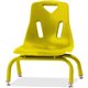 Jonti-Craft Berries Stacking Chair - Steel Frame - Four-legged Base - Yellow - Polypropylene - 1 Each