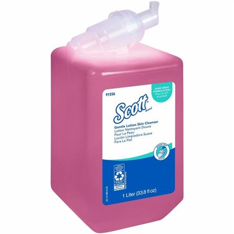 Scott Gentle Lotion Skin Cleanser - Lotion - 1.06 quart - Push Pump - For Normal Skin - pH Balanced - 1 Each