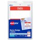 Avery Border Print/Write Hello Name Badges - 2 21/64" Width x 3 3/8" Length - Removable Adhesive - Rectangle - Laser, Inkjet - W