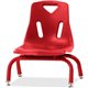 Jonti-Craft Berries Stacking Chair - Steel Frame - Four-legged Base - Red - Polypropylene - 1 Each