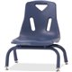 Jonti-Craft Berries Stacking Chair - Steel Frame - Four-legged Base - Navy - Polypropylene - 1 Each