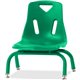 Jonti-Craft Berries Stacking Chair - Steel Frame - Four-legged Base - Green - Polypropylene - 1 Each