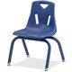 Jonti-Craft Berries Plastic Chair with Powder Coated Legs - Steel Frame - Four-legged Base - Blue - Polypropylene - 1 Each