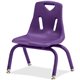 Jonti-Craft Berries Plastic Chair with Powder Coated Legs - Steel Frame - Four-legged Base - Purple - Polypropylene - 1 Each