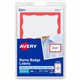 Avery Border Print or Write Name Tags - 2 11/32" Width x 3 3/8" Length - Removable Adhesive - Rectangle - Laser, Inkjet - White,