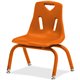 Jonti-Craft Berries Plastic Chair with Powder Coated Legs - Steel Frame - Four-legged Base - Orange - Polypropylene - 1 Each