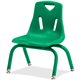 Jonti-Craft Berries Plastic Chair with Powder Coated Legs - Steel Frame - Four-legged Base - Green - Polypropylene - 1 Each