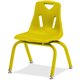 Jonti-Craft Berries Plastic Chair with Powder Coated Legs - Steel Frame - Four-legged Base - Yellow - Polypropylene - 1 Each