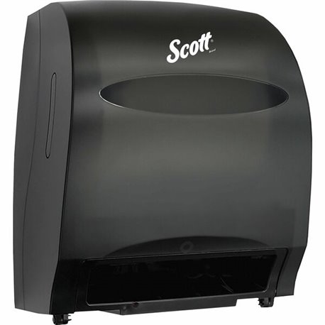 Scott Essential Automatic Hard Roll Towel Dispenser - Touchless Dispenser - 15.8" Height x 12.7" Width x 9.6" Depth - Black - Du