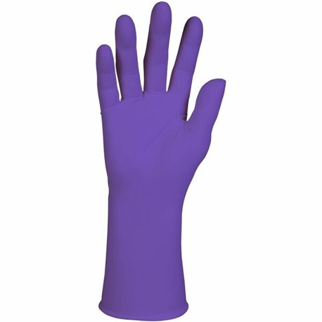 KIMTECH Purple Nitrile Exam Gloves - 12" - Large Size - Purple - Durable, Tear Resistant, Textured Fingertip, Latex-free - For C