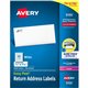 Avery Easy Peel Mailing Laser Labels - 21/32" Width x 1 3/4" Length - Permanent Adhesive - Rectangle - Laser - White - Paper - 6