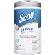 Scott 24 Hour Sanitizing Wipes - Fresh Scent - 75 / Canister - 6 / Carton - Bleach-free - White