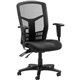 Lorell Executive High-back Mesh Chair - Black Fabric Seat - Black Back - Black Steel, Plastic Frame - High Back - 5-star Base - 