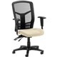 Lorell Executive High-back Mesh Chair - Dillon Buff Antimicrobial Vinyl Seat - Black Mesh Back - Black Steel, Plastic Frame - Hi