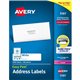 Avery Easy Peel Address Labels with Sure Feed Technology - 1" Width x 4" Length - Permanent Adhesive - Rectangle - Laser - White