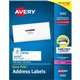 Avery Easy Peel Mailing Laser Labels - 1 21/64" Width x 4" Length - Permanent Adhesive - Rectangle - Laser - White - Paper - 14 