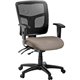 Lorell ErgoMesh Series Managerial Mesh Mid-Back Chair - Dillon Stratus Antimicrobial Vinyl Seat - Black Mesh Back - Black Frame 