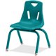 Jonti-Craft Berries Plastic Chairs with Powder Coated Legs - Teal Polypropylene Seat - Powder Coated Steel Frame - Four-legged B