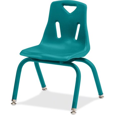 Jonti-Craft Berries Plastic Chairs with Powder Coated Legs - Teal Polypropylene Seat - Powder Coated Steel Frame - Four-legged B