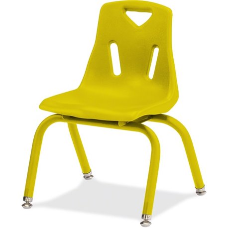 Jonti-Craft Berries Plastic Chairs with Powder Coated Legs - Yellow Polypropylene Seat - Powder Coated Steel Frame - Four-legged