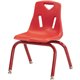 Jonti-Craft Berries Powder-Coated Leg Color 14" Plastic Chair - Steel Frame - Red - Plastic, Polypropylene - 1 Each