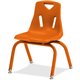 Jonti-Craft Berries Plastic Chairs with Powder Coated Legs - Orange Polypropylene Seat - Powder Coated Steel Frame - Four-legged