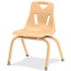 Jonti-Craft Berries Stacking Chair - Camel Polypropylene Seat - Camel Polypropylene Back - Steel Frame - Four-legged Base - 1 Ea