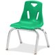 Jonti-Craft Berries Plastic Chairs with Chrome-Plated Legs - Green Polypropylene Seat - Steel Frame - Four-legged Base - Green -