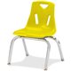 Jonti-Craft Berries Plastic Chairs with Chrome-Plated Legs - Yellow Polypropylene Seat - Steel Frame - Four-legged Base - Yellow