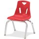 Jonti-Craft Berries Plastic Chairs with Chrome-Plated Legs - Red Polypropylene Seat - Steel Frame - Four-legged Base - Red - 1 E