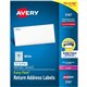 Avery Easy Peel Return Address Labels with Sure Feed Technology - 1/2" Width x 1 3/4" Length - Permanent Adhesive - Rectangle - 