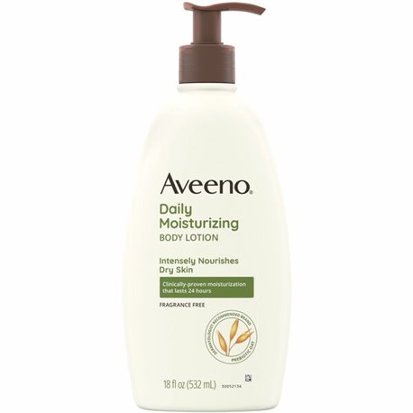 Aveeno Daily Moisturizing Body Lotion - Lotion - 18 fl oz - For Dry Skin - Applicable on Body - Moisturising, Fragrance-free, No